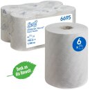 Towel paper roll 6x 190 m/roll, 1-ply, WHITE, Ecolabel -...