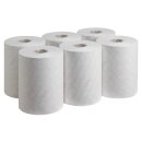 Towel paper roll 6x 190 m/roll, 1-ply, WHITE, Ecolabel - quality: &quot;basic&quot; (KC 6695)